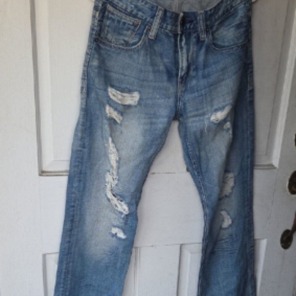 Express Men's Light Blue Straight Jeans